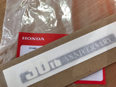 Genuine Honda Civic Type'R "30th Anniversary" Sticker